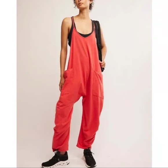 FP Movement by Free People Red Orange Jumpsuit XS NWOT - Picture 2 of 10